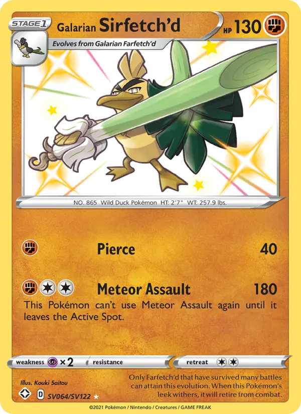 Galarian Sirfetch'd — Shining Fates card #SV064