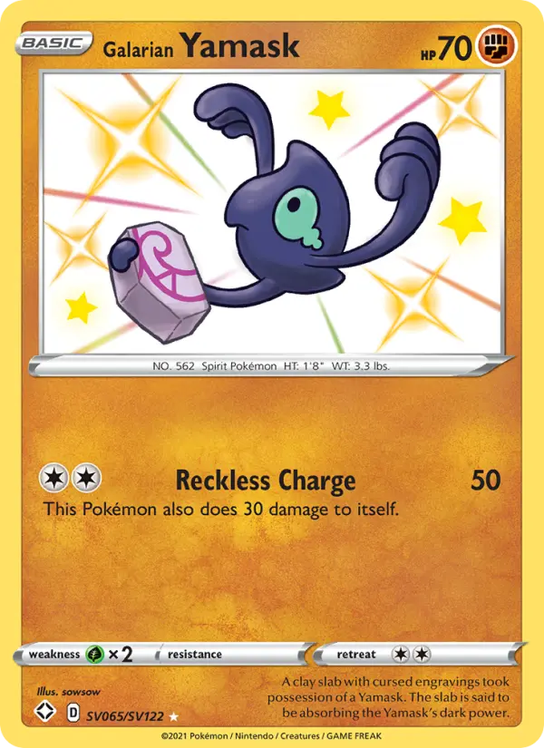 Galarian Yamask — Shining Fates card #SV065