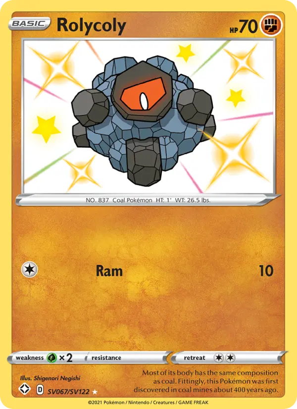 Rolycoly — Shining Fates card #SV067