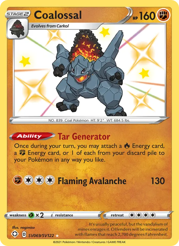 Coalossal — Shining Fates card #SV069