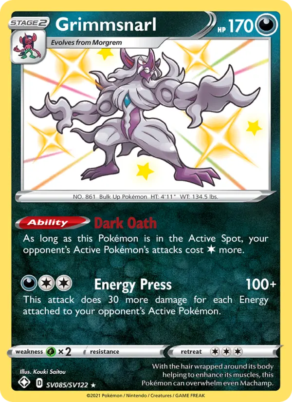 Grimmsnarl — Shining Fates card #SV085