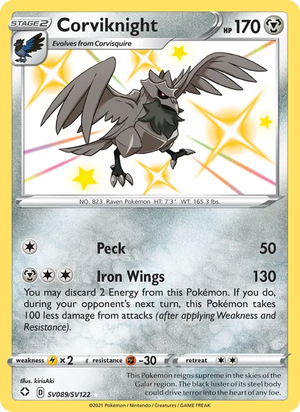 Corviknight — Shining Fates card #SV089