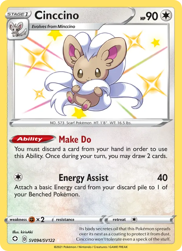 Cinccino — Shining Fates card #SV094
