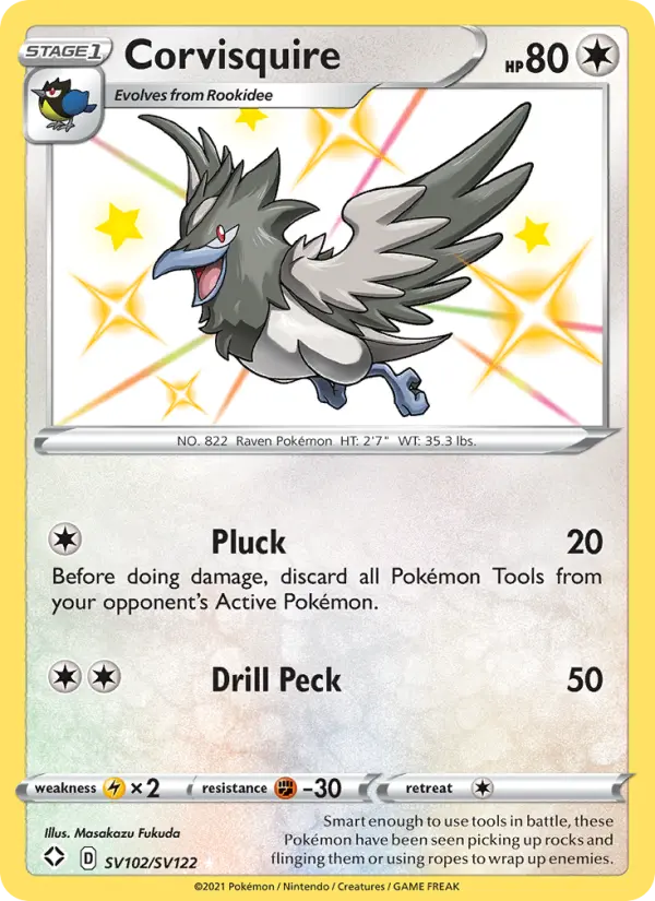 Corvisquire — Shining Fates card #SV102