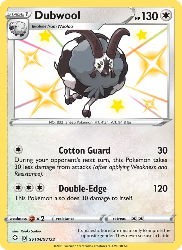 Dubwool — Shining Fates card #SV104