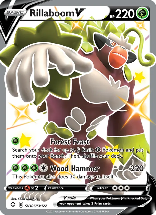 Rillaboom V — Shining Fates card #SV105