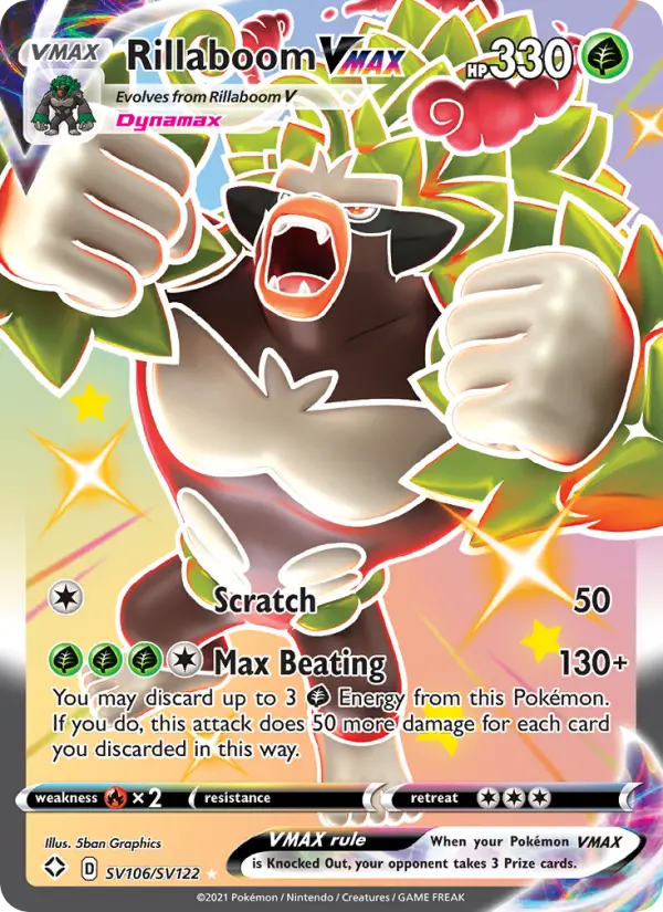 Rillaboom VMAX — Shining Fates card #SV106