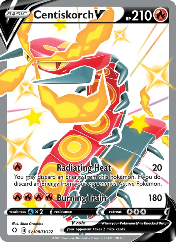Centiskorch V — Shining Fates card #SV108