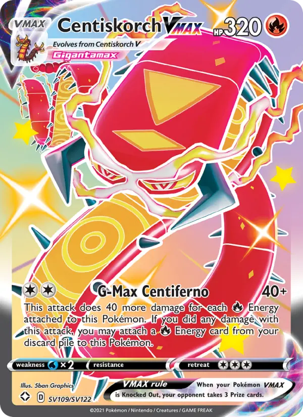 Centiskorch VMAX — Shining Fates card #SV109