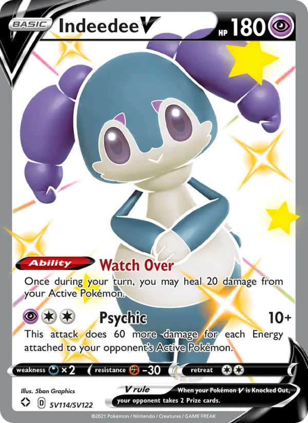 Indeedee V — Shining Fates card #SV114
