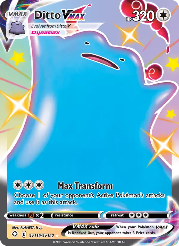 Ditto VMAX — Shining Fates card #SV119