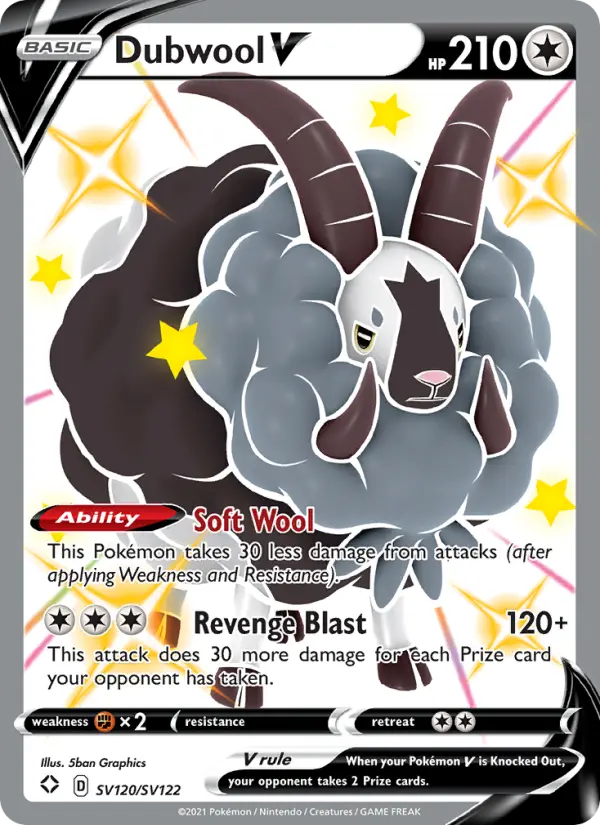 Dubwool V — Shining Fates card #SV120