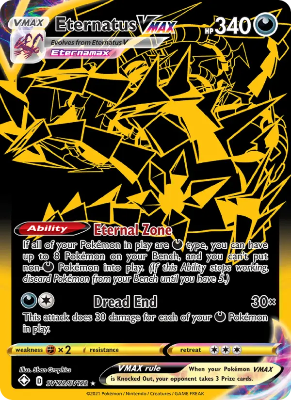 Eternatus VMAX — Shining Fates card #SV122