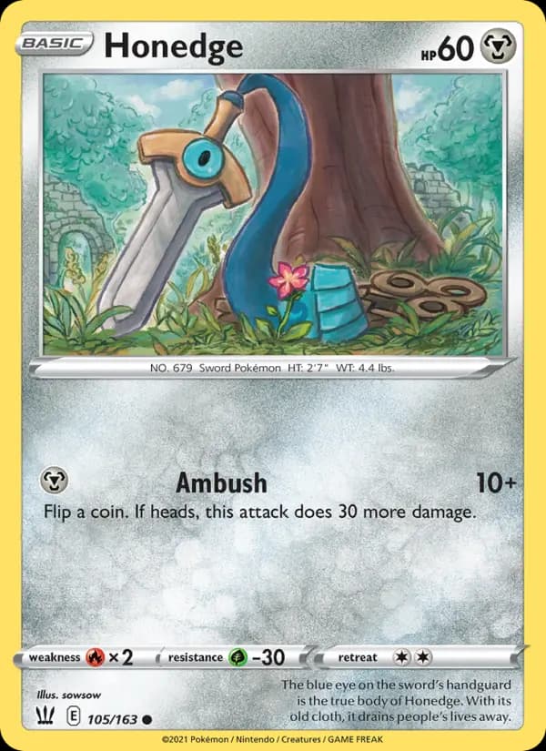 Honedge — Battle Styles card #105