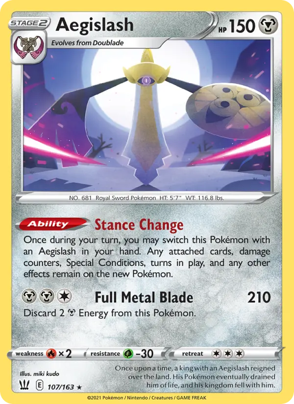 Aegislash — Battle Styles card #107