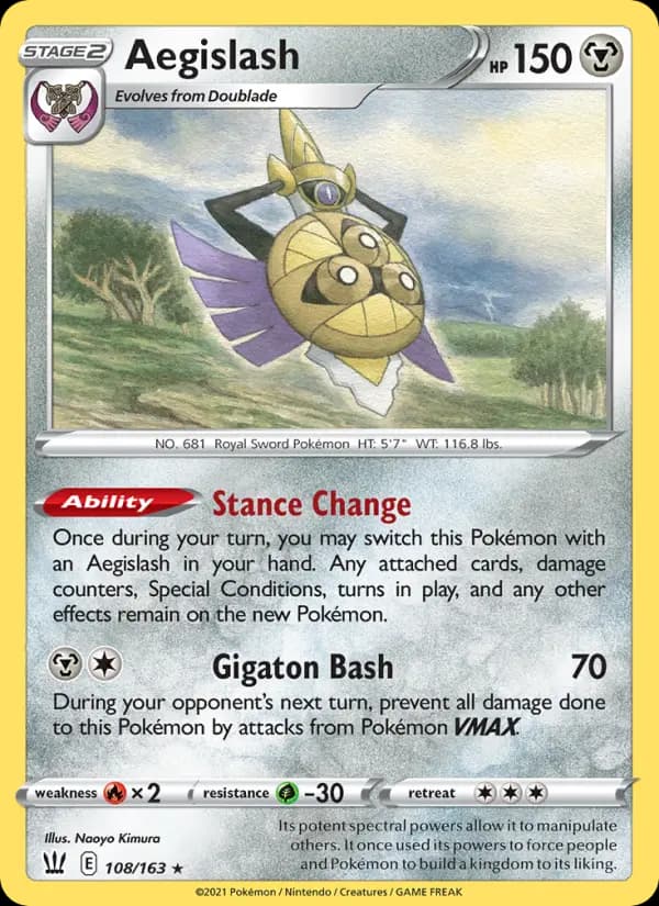Aegislash — Battle Styles card #108