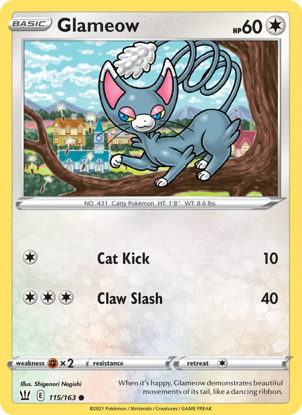 Glameow — Battle Styles card #115