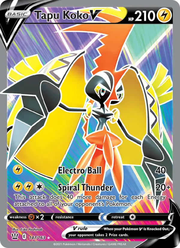 Tapu Koko V — Battle Styles card #147