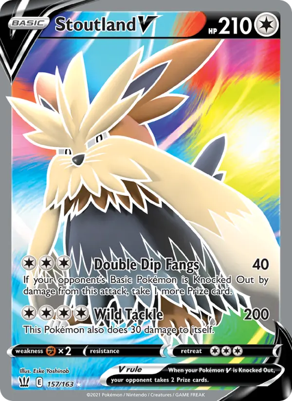 Stoutland V — Battle Styles card #157