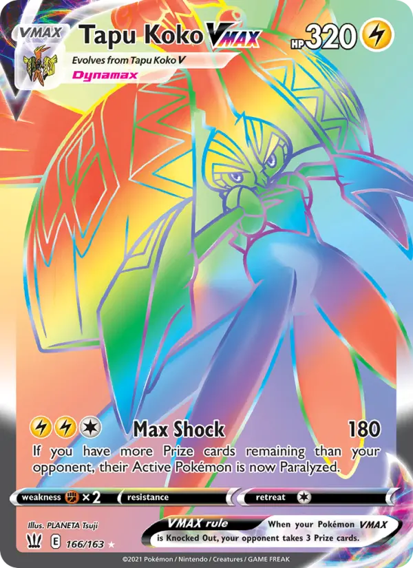 Tapu Koko VMAX — Battle Styles card #166