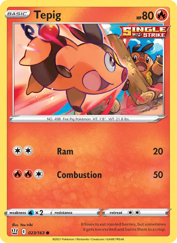 Tepig — Battle Styles card #23