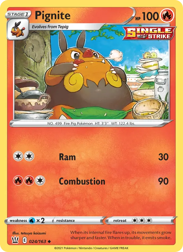 Pignite — Battle Styles card #24