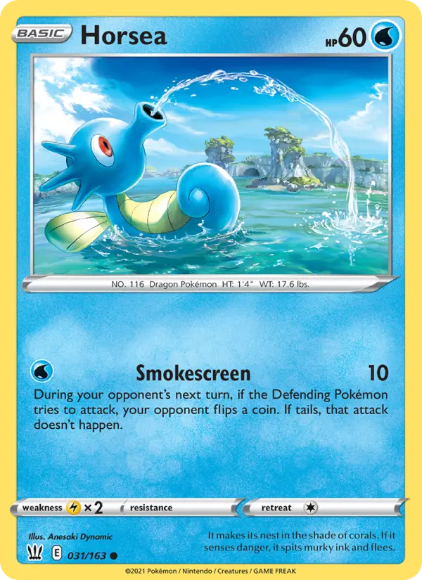 Horsea — Battle Styles card #31