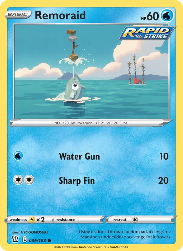 Remoraid — Battle Styles card #36