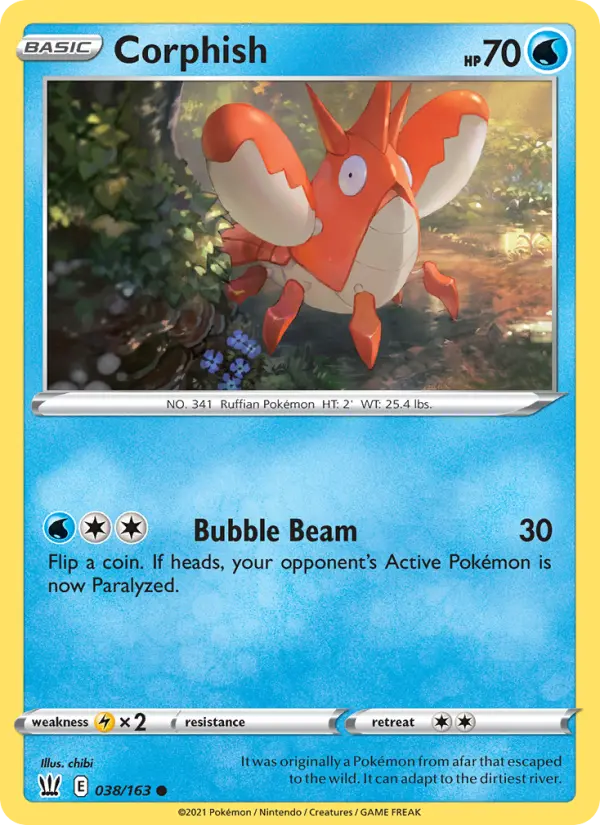 Corphish — Battle Styles card #38