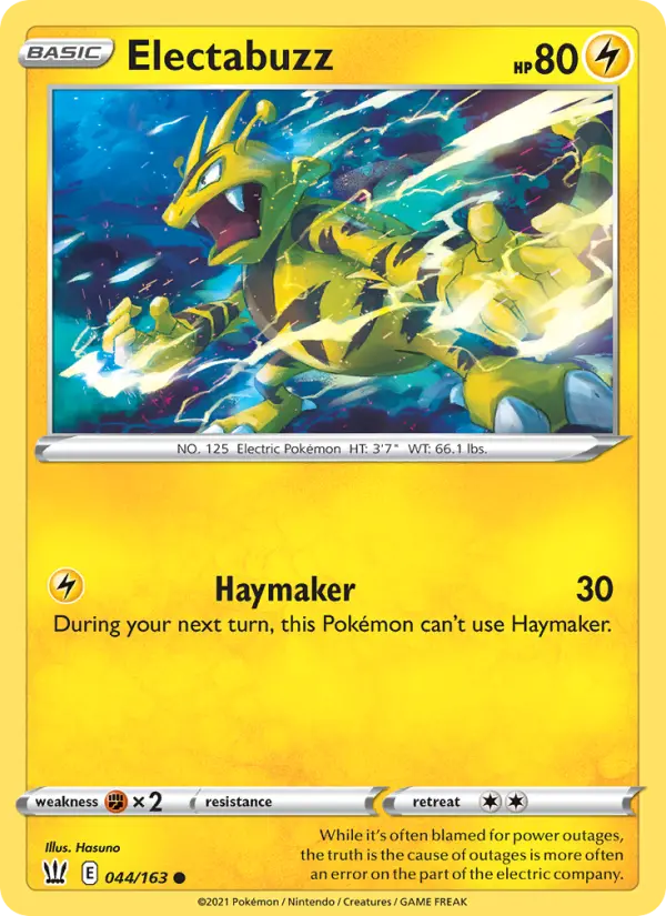 Electabuzz — Battle Styles card #44