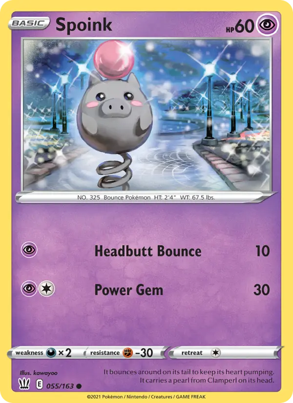 Spoink — Battle Styles card #55