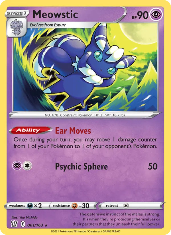 Meowstic — Battle Styles card #61