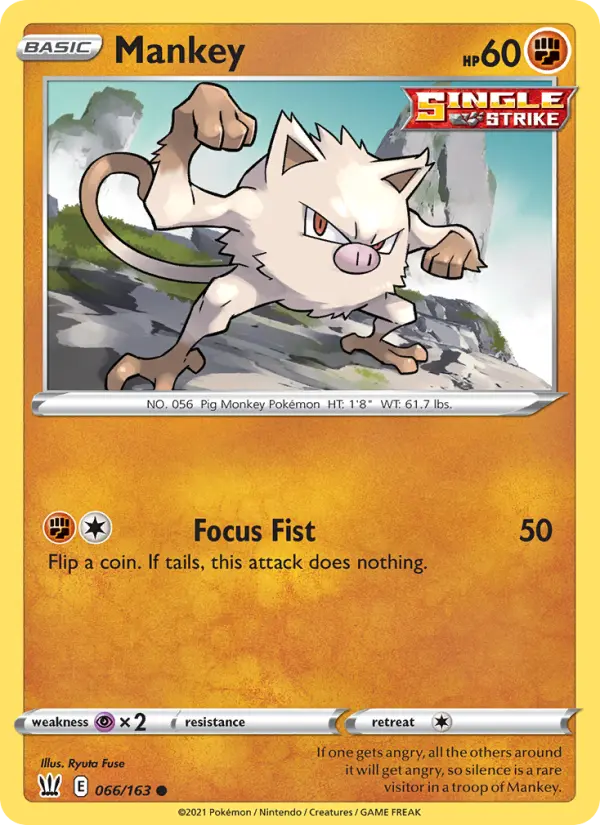 Mankey — Battle Styles card #66