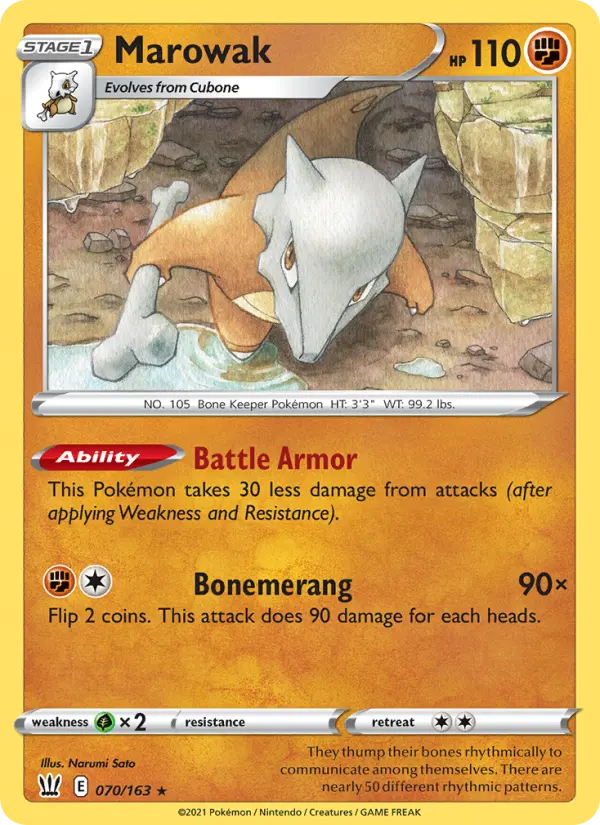 Marowak — Battle Styles card #70