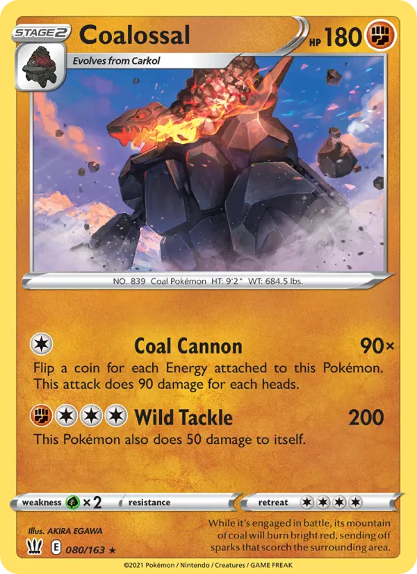 Coalossal — Battle Styles card #80