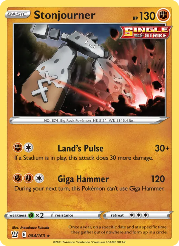 Stonjourner — Battle Styles card #84