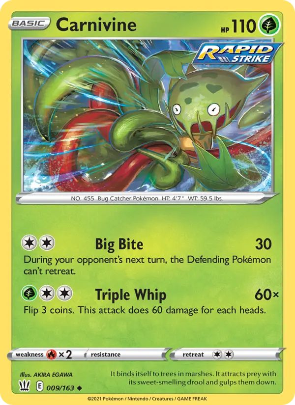 Carnivine — Battle Styles card #9
