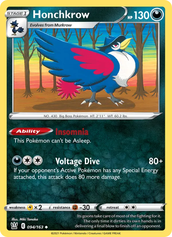 Honchkrow — Battle Styles card #94