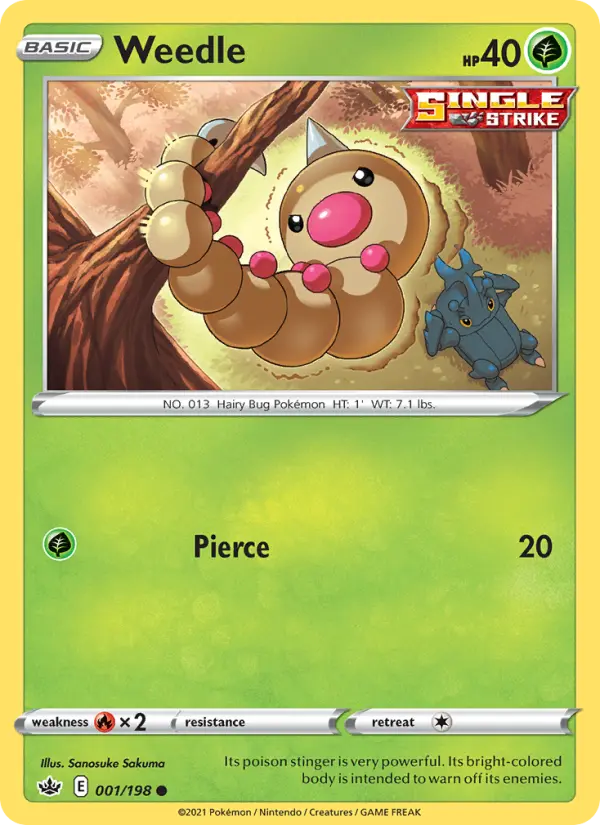 Weedle — Chilling Reign card #1