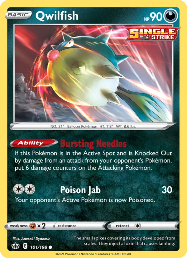 Qwilfish — Chilling Reign card #101