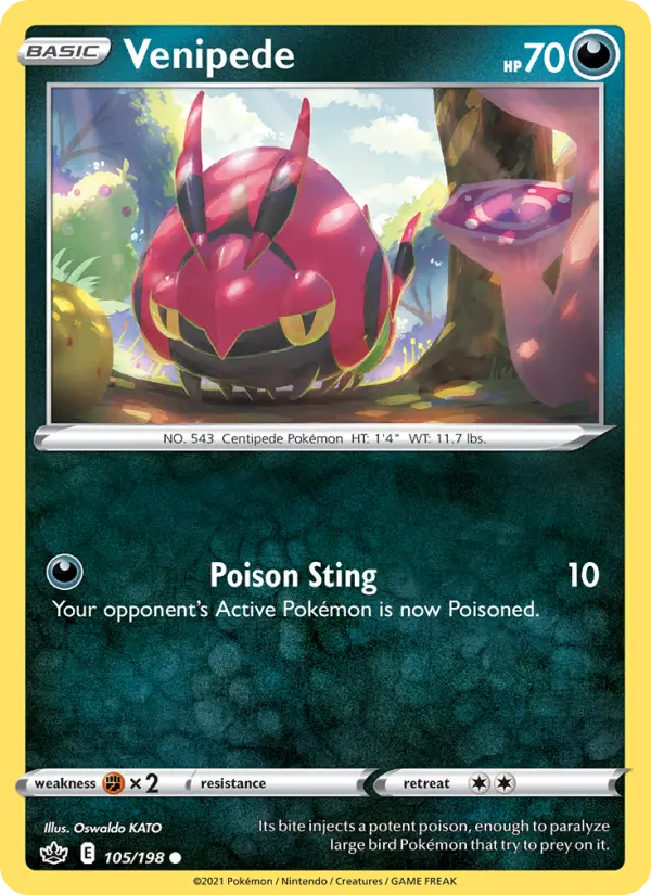 Venipede — Chilling Reign card #105