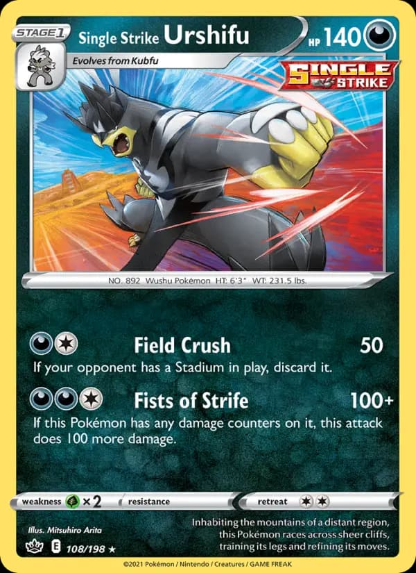 Single Strike Urshifu — Chilling Reign card #108