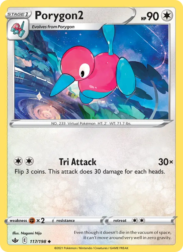 Porygon2 — Chilling Reign card #117