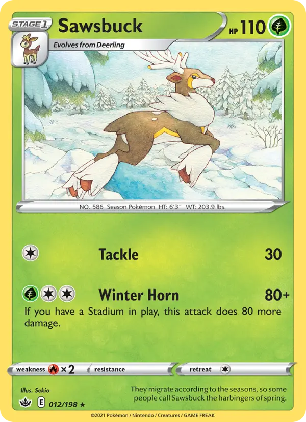Sawsbuck — Chilling Reign card #12