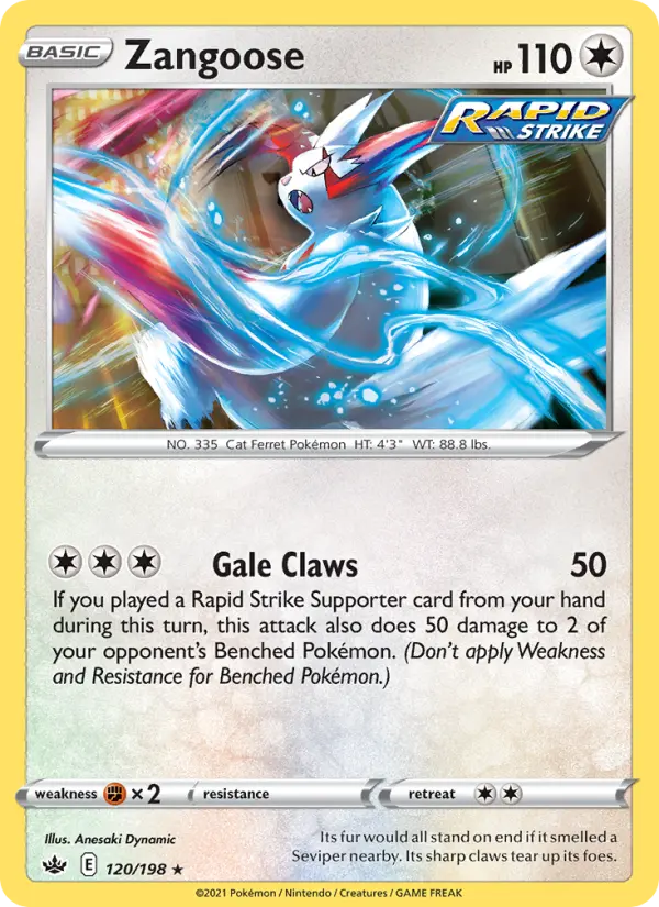 Zangoose — Chilling Reign card #120