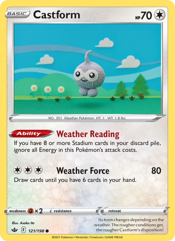 Castform — Chilling Reign card #121