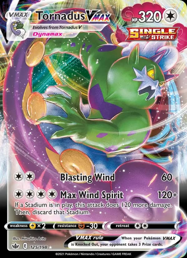 Tornadus VMAX — Chilling Reign card #125