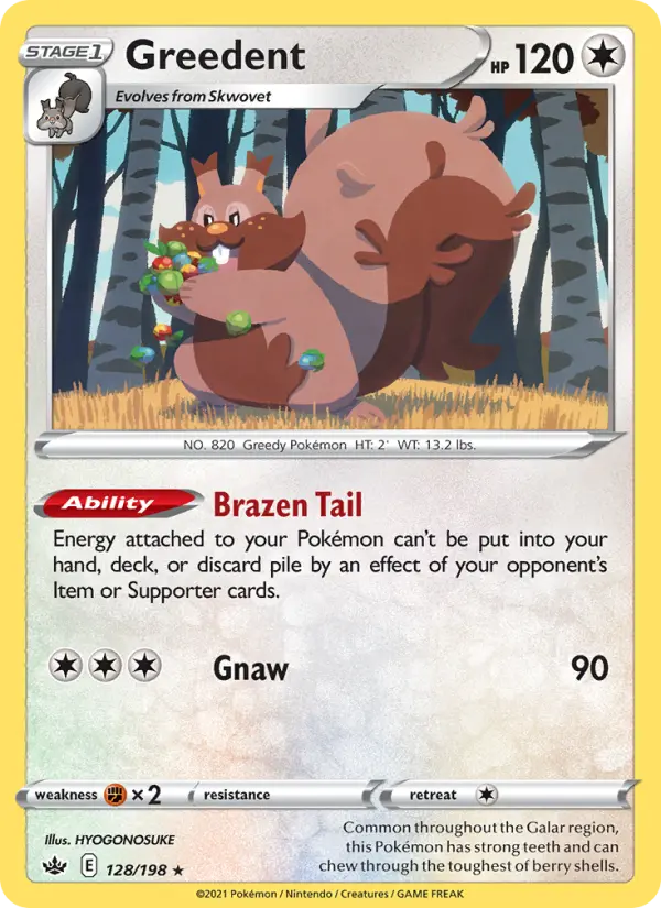 Greedent — Chilling Reign card #128