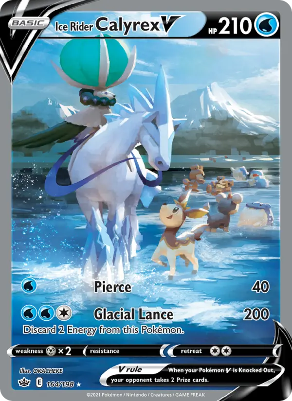 Ice Rider Calyrex V — Chilling Reign card #164