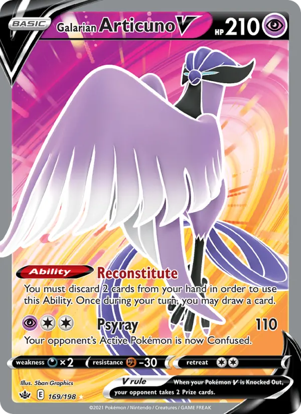 Galarian Articuno V — Chilling Reign card #169